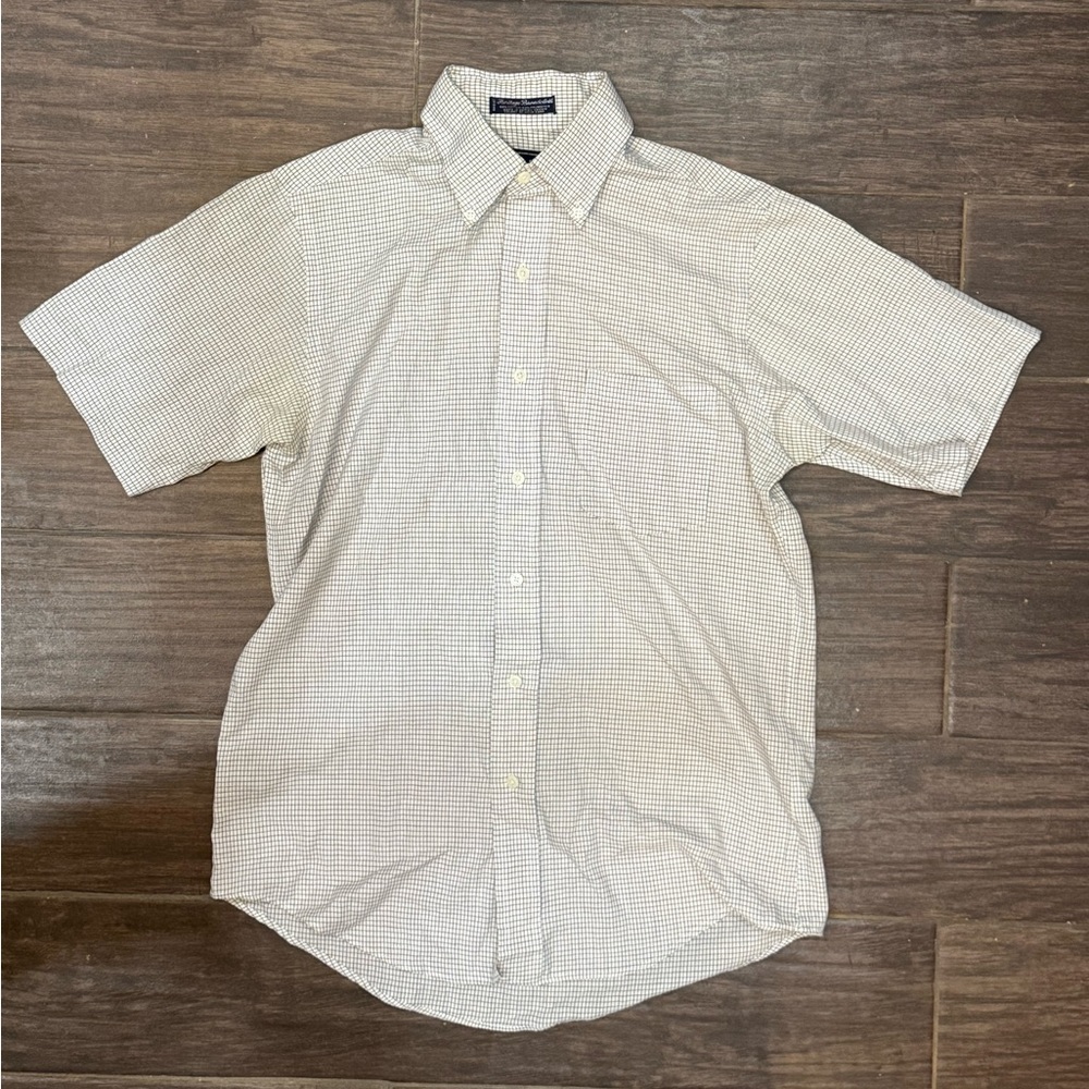VINTAGE GANT Heritage Broadcloth Short Sleeve Check Shirt 15-33 60/40 Cotton 90s